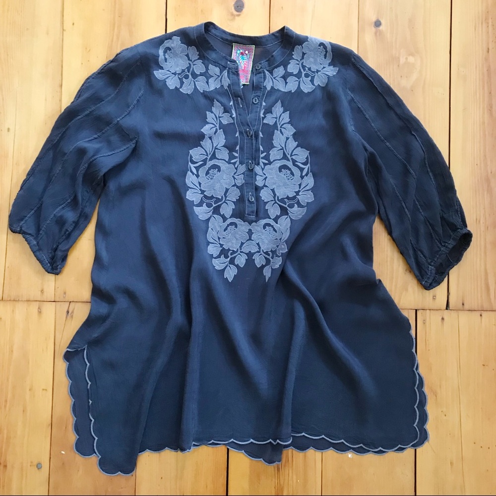 JOHNNY WAS Tunic Blouse Top XS